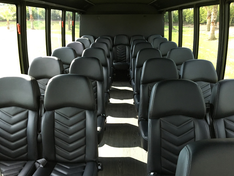30 Passenger Mini Bus Interior | Houston Charter Bus