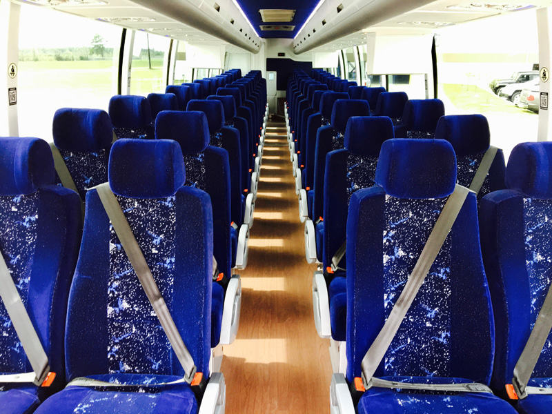 Interior of Motor Coach | Houston Charter Bus Company